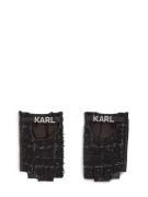 Karl Lagerfeld Korte fingerhandsker 'Essential'  sort / hvid
