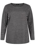 Zizzi Shirts 'ELIN'  grå / sort