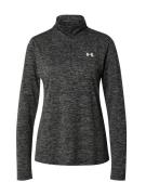 UNDER ARMOUR Funktionsbluse 'Tech Twist'  sort-meleret / hvid