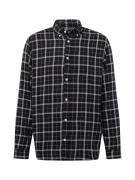 JACK & JONES Skjorte 'COZY'  sort / hvid