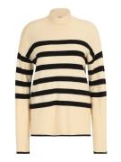 Vero Moda Maternity Pullover 'HAPPINESS'  sand / sort