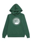 Jack & Jones Junior Sweatshirt 'LOYD'  mørkegrøn / hvid