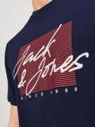 JACK & JONES Bluser & t-shirts 'ZURI'  navy / lys rød / hvid
