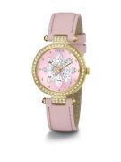 GUESS Analogt ur 'FULL BLOOM'  guld / pink