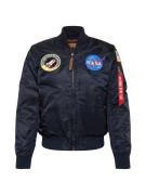 ALPHA INDUSTRIES Overgangsjakke 'NASA'  blå / natblå / rød / hvid