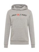 JACK & JONES Sweatshirt  grå-meleret / orange / sort