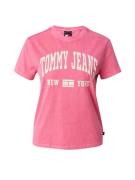 Tommy Jeans Shirts 'Varsity'  lyserød / hvid