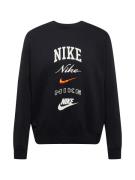 Nike Sportswear Sweatshirt 'Club'  orange / sort / hvid