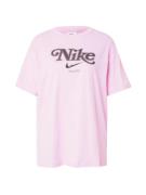 Nike Sportswear Oversized bluse  lyserød / sort-meleret
