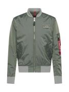 ALPHA INDUSTRIES Overgangsjakke  lysegrå / khaki / rød / sort