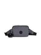 KIPLING Skuldertaske 'ABANU'  sort / hvid