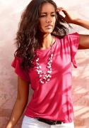 LASCANA Shirts  pink / sort