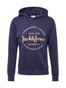 JACK & JONES Sweatshirt 'FOREST'  navy / abrikos