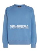 Karl Lagerfeld Sweatshirt 'Rue St-Guillaume'  røgblå / hvid