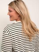 KAFFE CURVE Shirts 'Winni'  sort / hvid