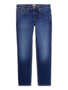 Tommy Jeans Jeans 'SCANTON SLIM'  blue denim / rød / hvid