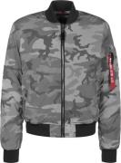 ALPHA INDUSTRIES Overgangsjakke 'MA-1 VF 59'  grå / mørkegrå / rubinrø...