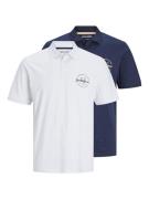 JACK & JONES Bluser & t-shirts 'Forest'  navy / hvid