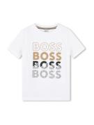 BOSS Kidswear Shirts  mørkebeige / sort / hvid