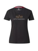 ALPHA INDUSTRIES Shirts 'CrystalT'  guld / sort / sølv