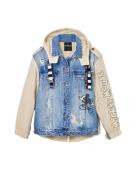 Desigual Overgangsjakke 'Mickey Mouse'  beige / blue denim / pitaya / ...