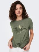 ONLY Shirts 'Caarie'  grøn / grøn-meleret / hvid