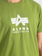 ALPHA INDUSTRIES Bluser & t-shirts  grøn / kiwi / hvid