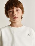 Scalpers Sweatshirt 'Company'  blandingsfarvet / sort / hvid