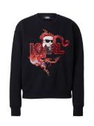 Karl Lagerfeld Sweatshirt 'ikonik lny'  blandingsfarvet / sort