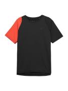4F Funktionsskjorte  orangerød / sort