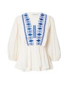 Lollys Laundry Bluse 'Kanpur'  creme / blå