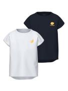 NAME IT Bluser & t-shirts 'VARUTTI'  navy / gul / hvid