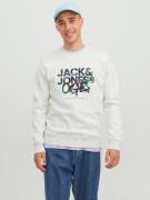 JACK & JONES Sweatshirt 'Silverlake'  græsgrøn / lavendel / sort / hvi...