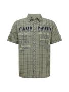 CAMP DAVID Skjorte  oliven / sort / hvid