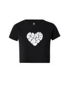 CONVERSE Shirts 'HEART'  sort / hvid