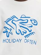 Shiwi Sweatshirt 'HOLIDAY OFTEN'  blå / hvid