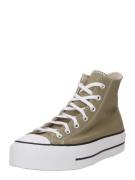 CONVERSE Sneaker high 'Chuck Taylor All Star Lift'  oliven / hvid