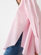 Bershka Bluse  lyserød / hvid