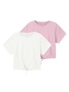 NAME IT Bluser & t-shirts 'VAYA'  lyserød / hvid
