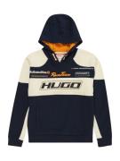 HUGO Sweatshirt  lysebeige / marin / orange