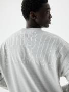 Pull&Bear Sweatshirt  grå-meleret / hvid