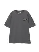 Pull&Bear Bluser & t-shirts  brun / mørkegrå / sort / hvid