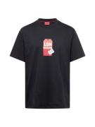 HUGO Bluser & t-shirts 'Ditroso'  rød / sort / hvid