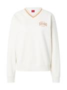 HUGO Sweatshirt 'Disunny'  pastelorange / hvid