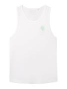 TOM TAILOR DENIM Bluser & t-shirts  grøn / hvid