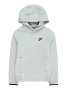 Nike Sportswear Sweatshirt 'TECH FLEECE'  lysegrå / sort