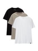 Pull&Bear Bluser & t-shirts  sand / sort / hvid