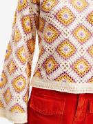 Desigual Pullover 'Crochet'  blandingsfarvet / hvid