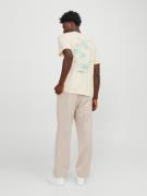JACK & JONES Bluser & t-shirts 'Lafayette'  creme / aqua / sort