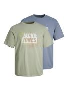 JACK & JONES Bluser & t-shirts 'MAP SUMMER'  grå / khaki / orange / hv...